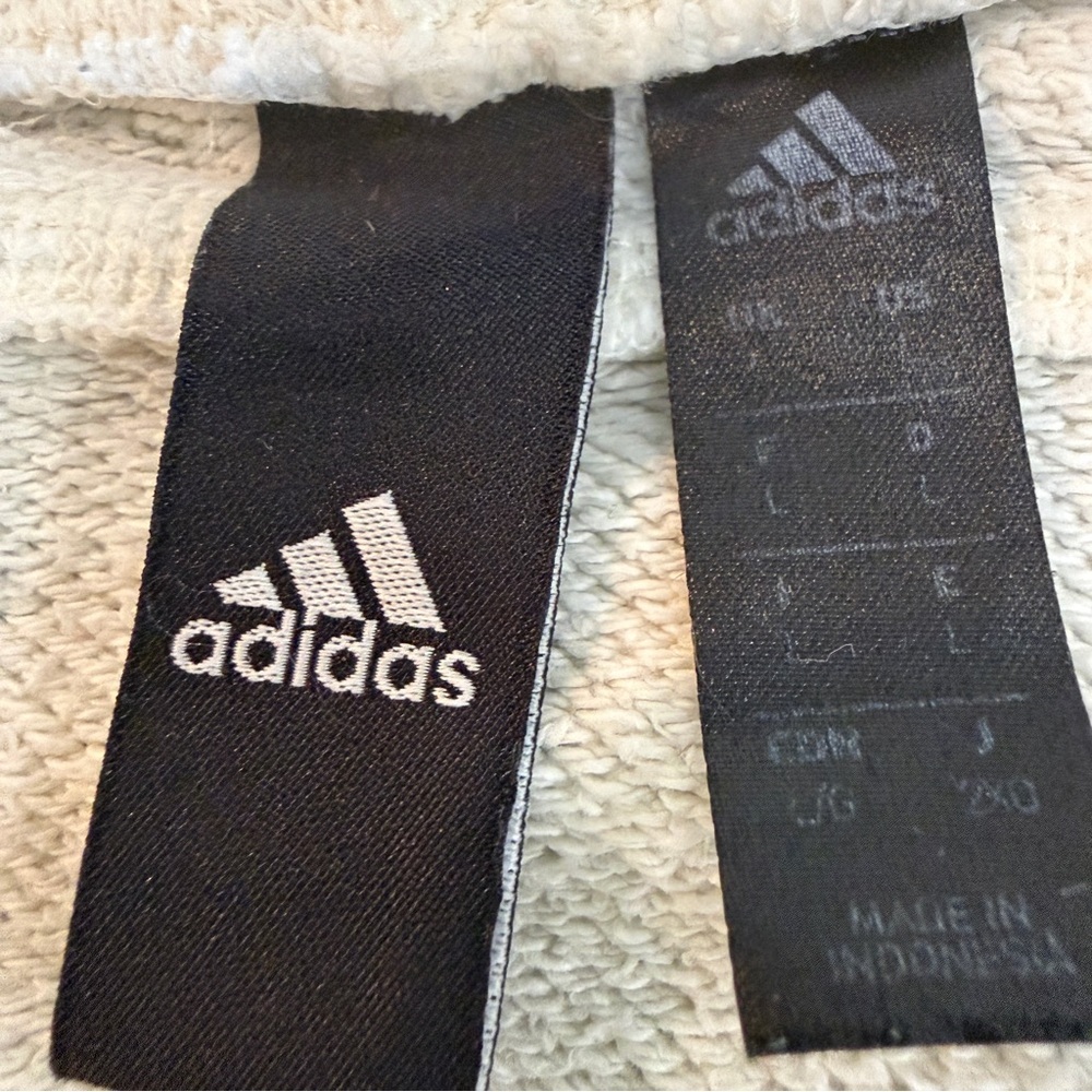 Adidas Men's White Hoodie Sweater with Zipper Pockets Sz L - Picture 5 of 9